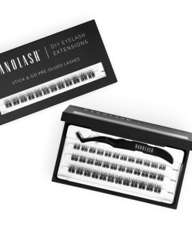 sztuczne rzęsy w kępkach z klejem