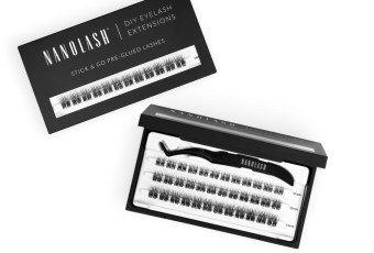 sztuczne rzęsy w kępkach z klejem