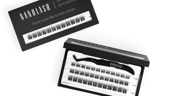 sztuczne rzęsy w kępkach z klejem